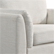 Studio Living Statham Chair in Cream Woven Fabric Upholstery