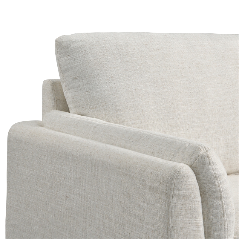 Studio Living Statham Chair in Cream Woven Fabric Upholstery