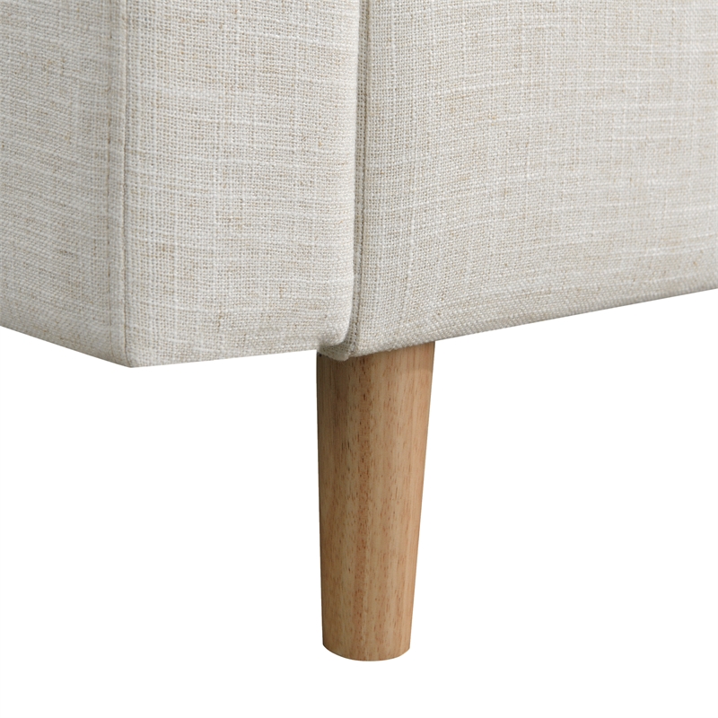 Studio Living Statham Chair in Cream Woven Fabric Upholstery
