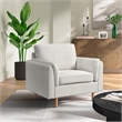 Studio Living Statham Chair in Cream Woven Fabric Upholstery