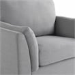 Studio Living Statham Arm Chair in Light Gray Woven Fabric Upholstery