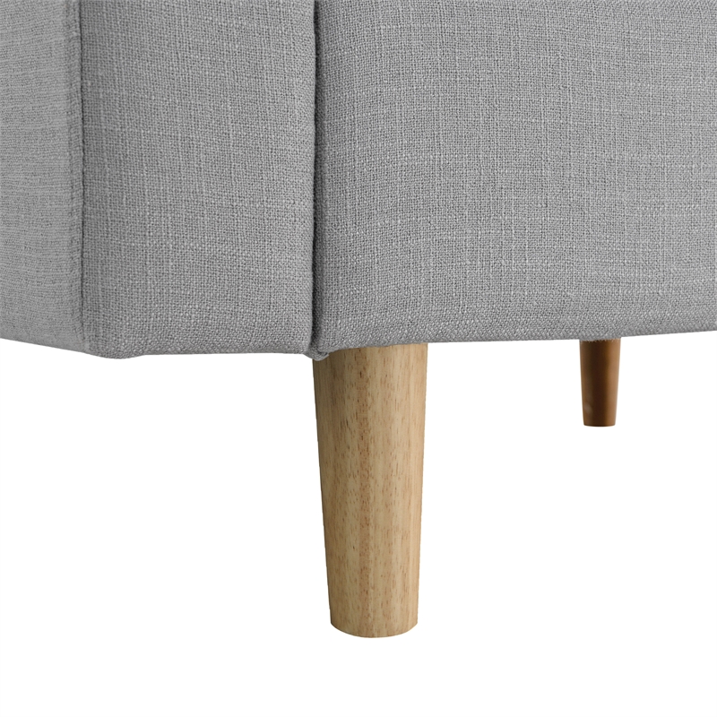 Studio Living Statham Arm Chair in Light Gray Woven Fabric Upholstery