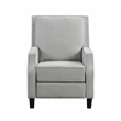 Relax A Lounger Sarina Pushback Recliner in Light Gray Woven Fabric Upholstery