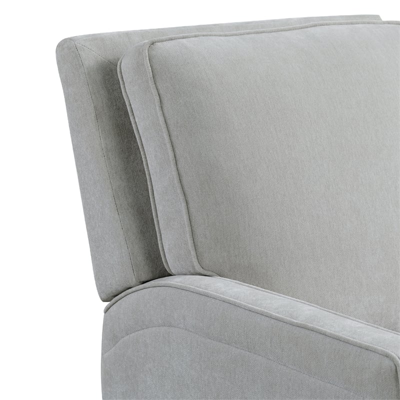 Relax A Lounger Sarina Pushback Recliner in Light Gray Woven Fabric Upholstery
