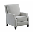 Relax A Lounger Sarina Pushback Recliner in Light Gray Woven Fabric Upholstery