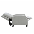 Relax A Lounger Sarina Pushback Recliner in Light Gray Woven Fabric Upholstery