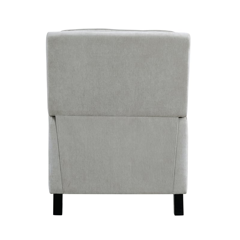 Relax A Lounger Sarina Pushback Recliner in Light Gray Woven Fabric Upholstery
