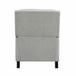 Relax A Lounger Sarina Pushback Recliner in Light Gray Woven Fabric Upholstery
