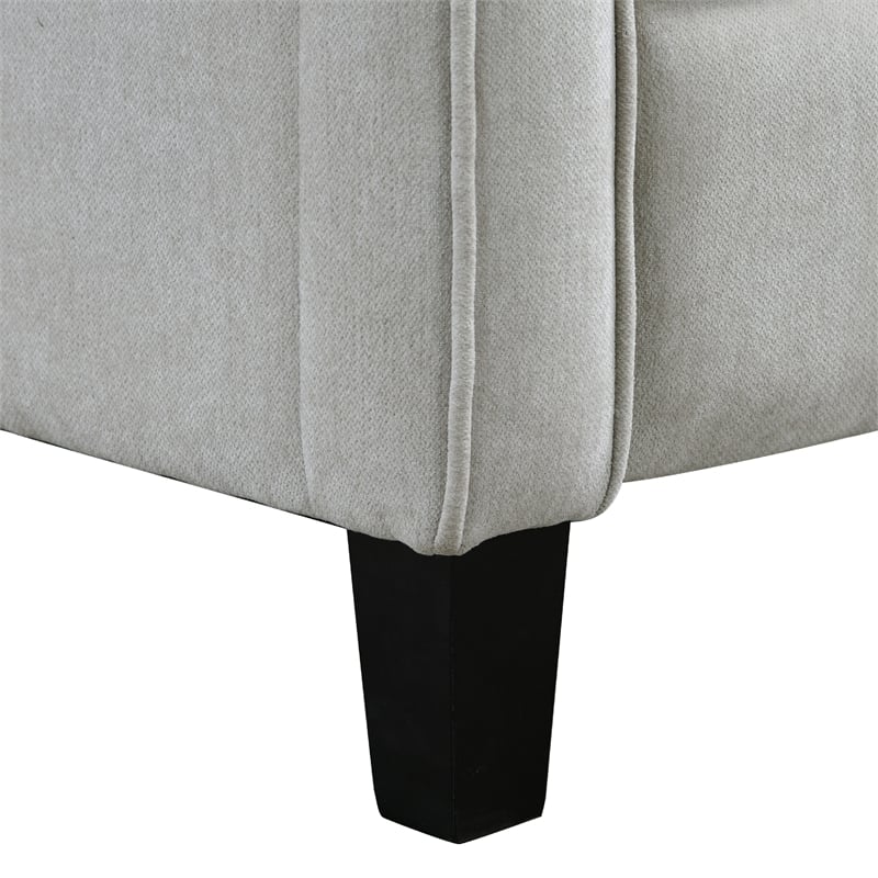 Relax A Lounger Sarina Pushback Recliner in Light Gray Woven Fabric Upholstery