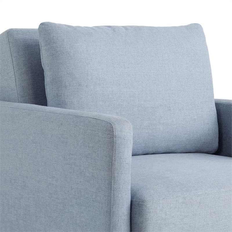 Serta Bakersfield Twin Convertible Chair in Blue Woven Fabric Upholstery