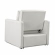 Serta Bakersfield Twin Convertible Chair in Cream Woven Fabric Upholstery