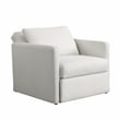 Serta Bakersfield Twin Convertible Chair in Cream Woven Fabric Upholstery