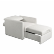Serta Bakersfield Twin Convertible Chair in Cream Woven Fabric Upholstery