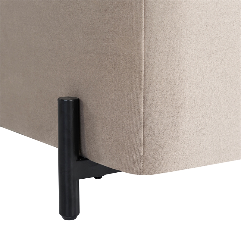 Studio Living Kensington Large Storage Ottoman in Green Velvet Upholstery