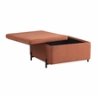 Studio Living Kensington Large Storage Ottoman in Rust Velvet Upholstery