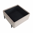 Studio Living Kensington Large Storage Ottoman in Taupe Velvet Upholstery