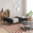 Serta Dawson Convertible Sofa in Black Fabric Upholstery
