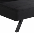 Serta Dawson Convertible Sofa in Black Fabric Upholstery