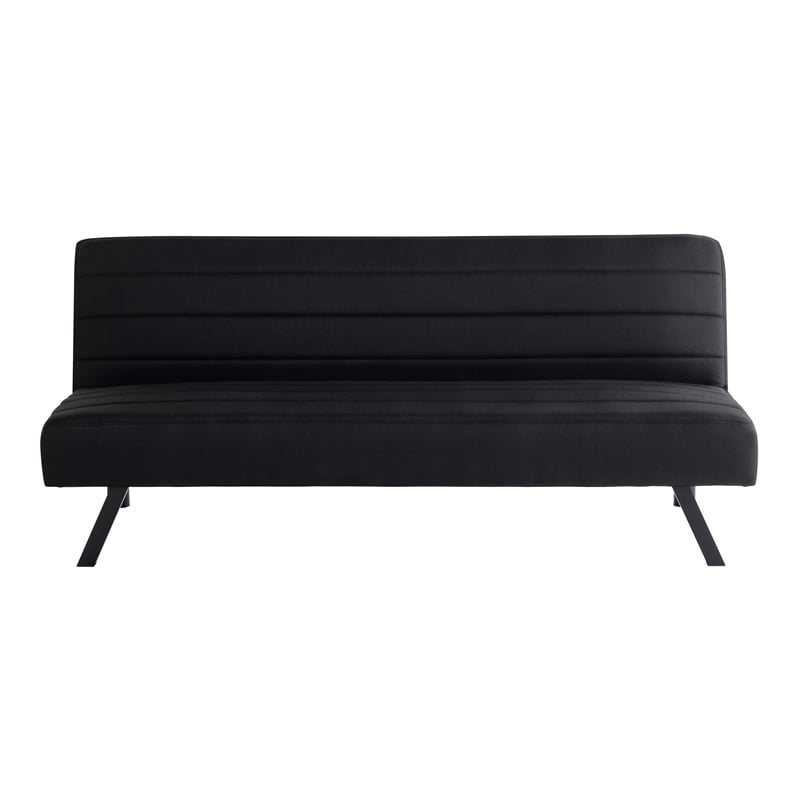 Serta Dawson Convertible Sofa in Black Fabric Upholstery