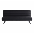 Serta Dawson Convertible Sofa in Black Fabric Upholstery