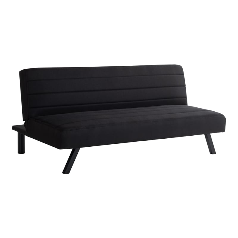Serta Dawson Convertible Sofa in Black Fabric Upholstery
