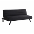 Serta Dawson Convertible Sofa in Black Fabric Upholstery