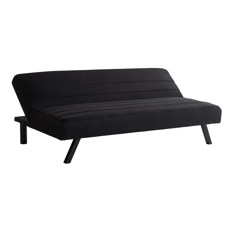 Serta Dawson Convertible Sofa in Black Fabric Upholstery