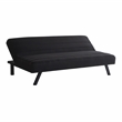 Serta Dawson Convertible Sofa in Black Fabric Upholstery