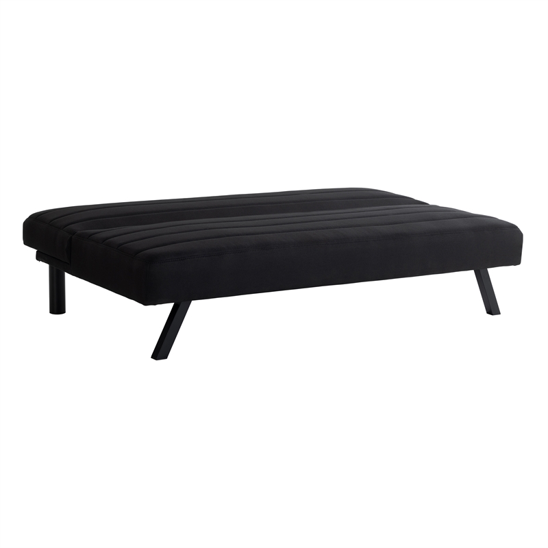 Serta Dawson Convertible Sofa in Black Fabric Upholstery
