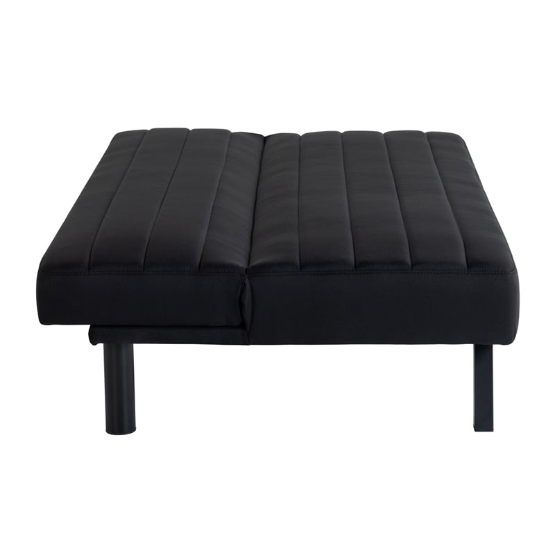 Serta Dawson Convertible Sofa in Black Fabric Upholstery
