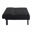 Serta Dawson Convertible Sofa in Black Fabric Upholstery