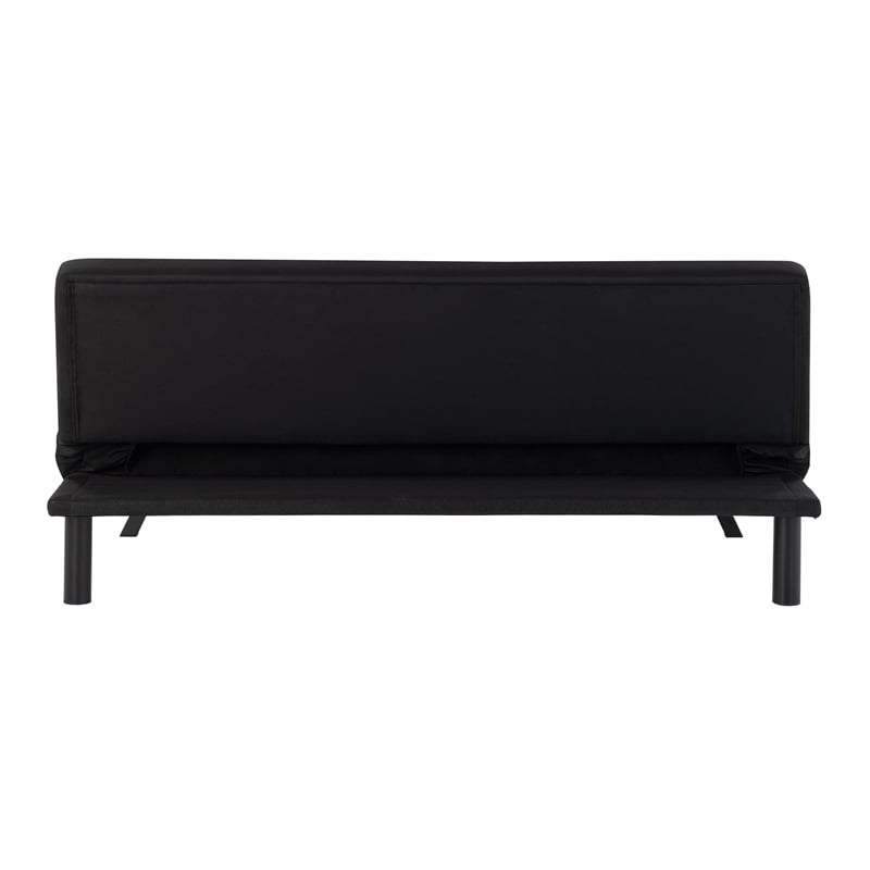Serta Dawson Convertible Sofa in Black Fabric Upholstery