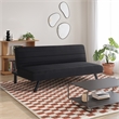 Serta Dawson Convertible Sofa in Black Fabric Upholstery