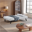 Serta Dawson Convertible Sofa in Ivory Fabric Upholstery