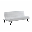 Serta Dawson Convertible Sofa in Ivory Fabric Upholstery