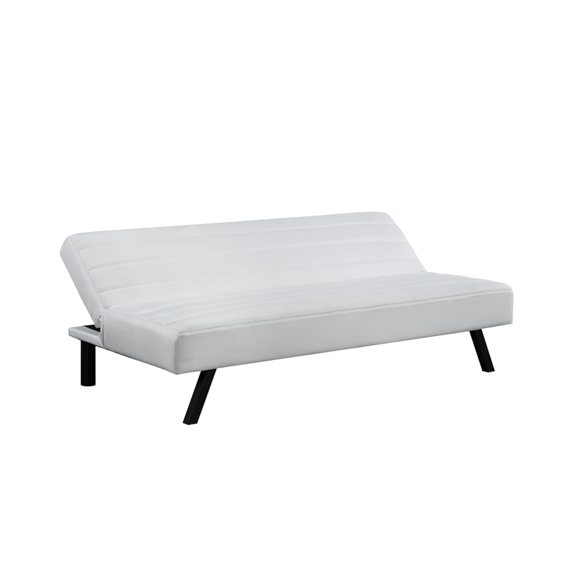 Serta Dawson Convertible Sofa in Ivory Fabric Upholstery