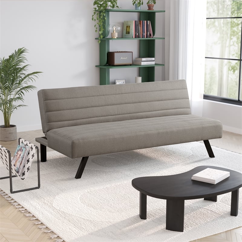 Serta Dawson Convertible Sofa in Taupe Fabric Upholstery