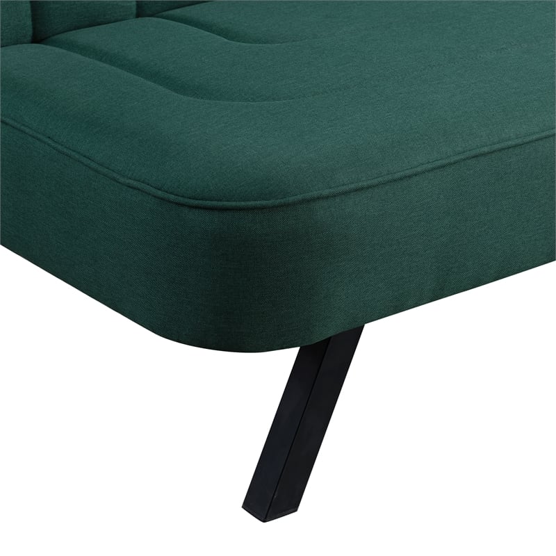 Serta Fenton Convertible Sofa in Green Fabric Upholstery