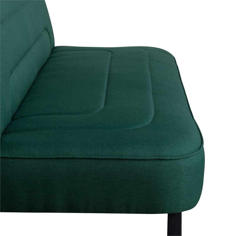 Serta Fenton Convertible Sofa in Green Fabric Upholstery