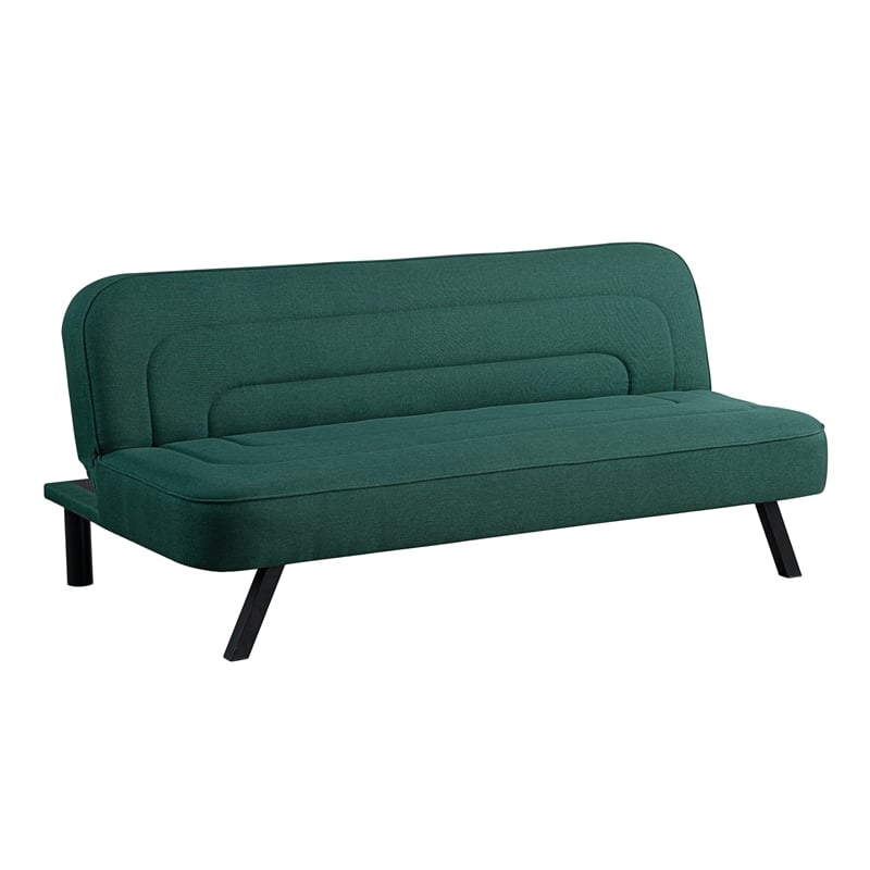 Serta Fenton Convertible Sofa in Green Fabric Upholstery