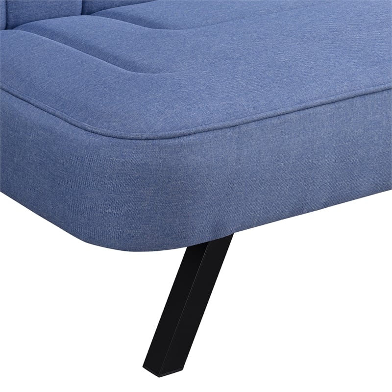Serta Fenton Convertible Sofa in Blue Fabric Upholstery