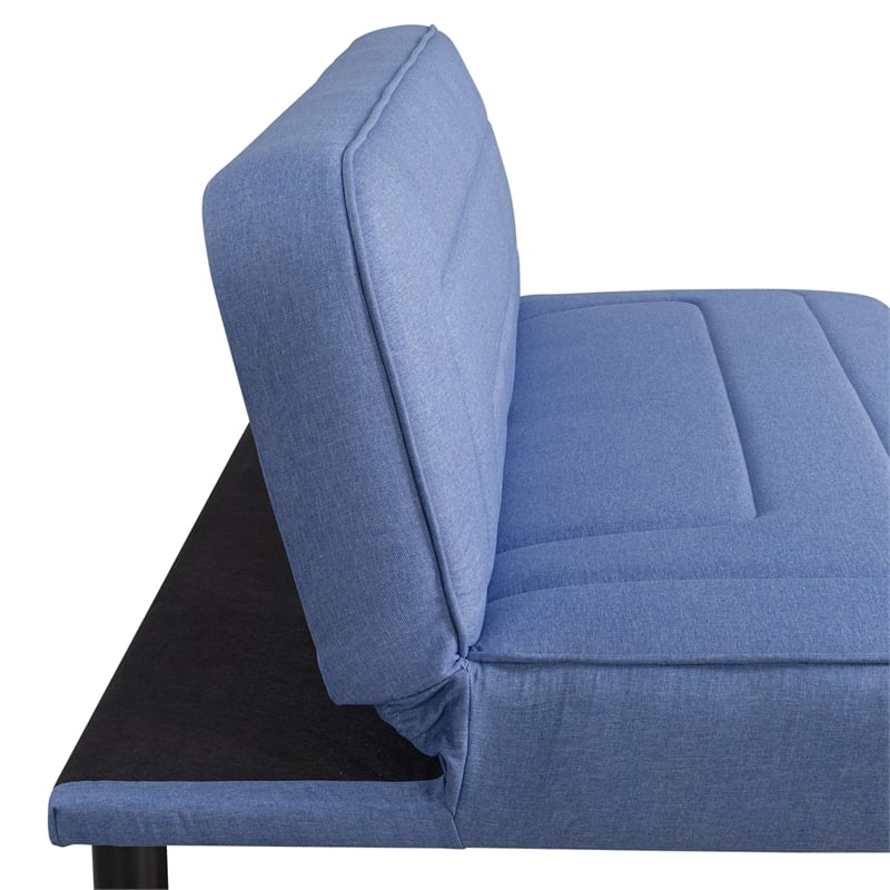 Serta Fenton Convertible Sofa in Blue Fabric Upholstery