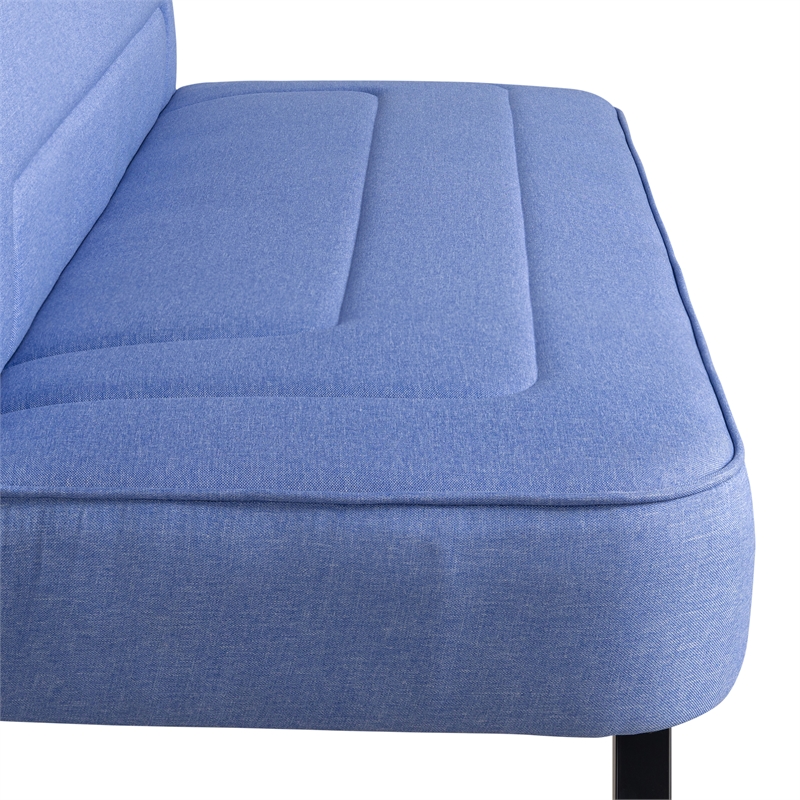 Serta Fenton Convertible Sofa in Blue Fabric Upholstery