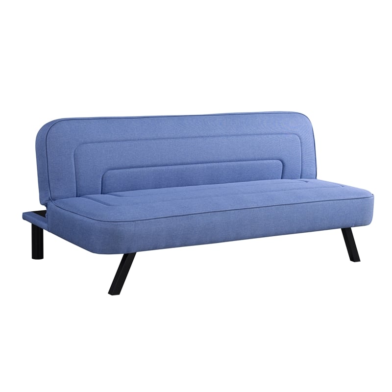 Serta Fenton Convertible Sofa in Blue Fabric Upholstery
