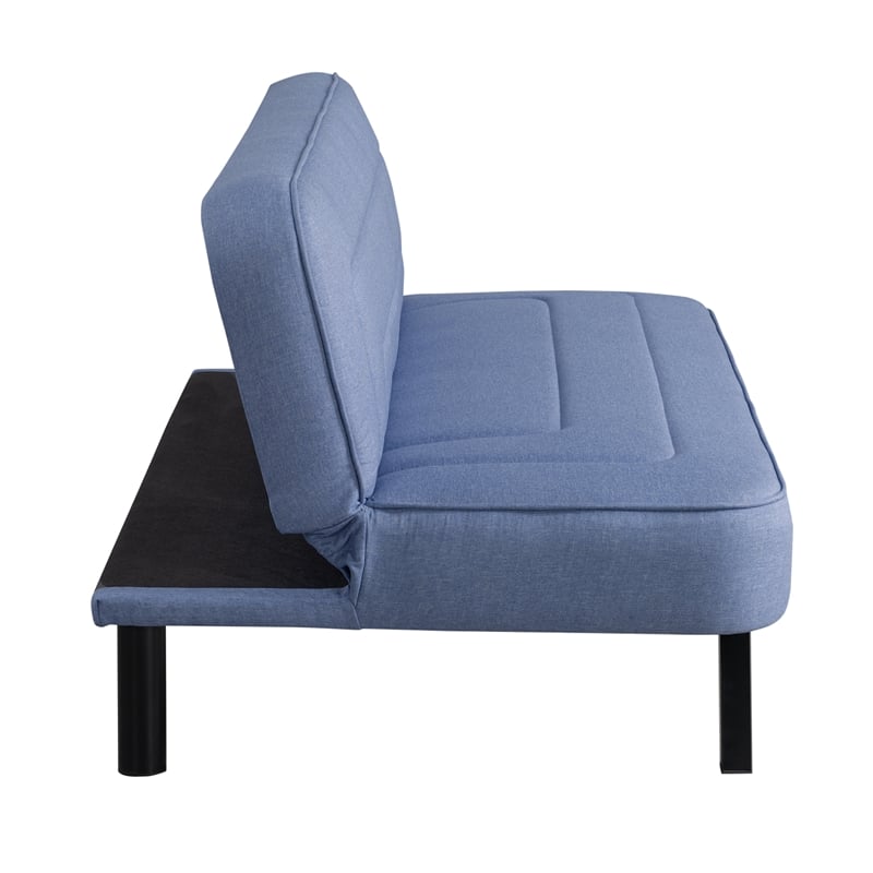 Serta Fenton Convertible Sofa in Blue Fabric Upholstery