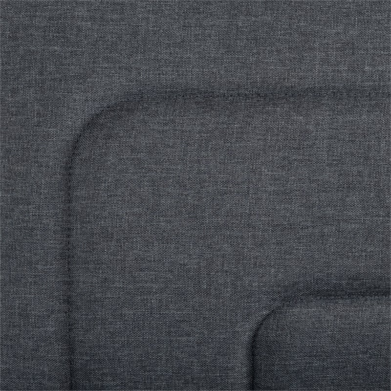 Serta Fenton Convertible Sofa in Charcoal Fabric Upholstery
