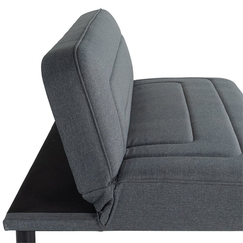 Serta Fenton Convertible Sofa in Charcoal Fabric Upholstery