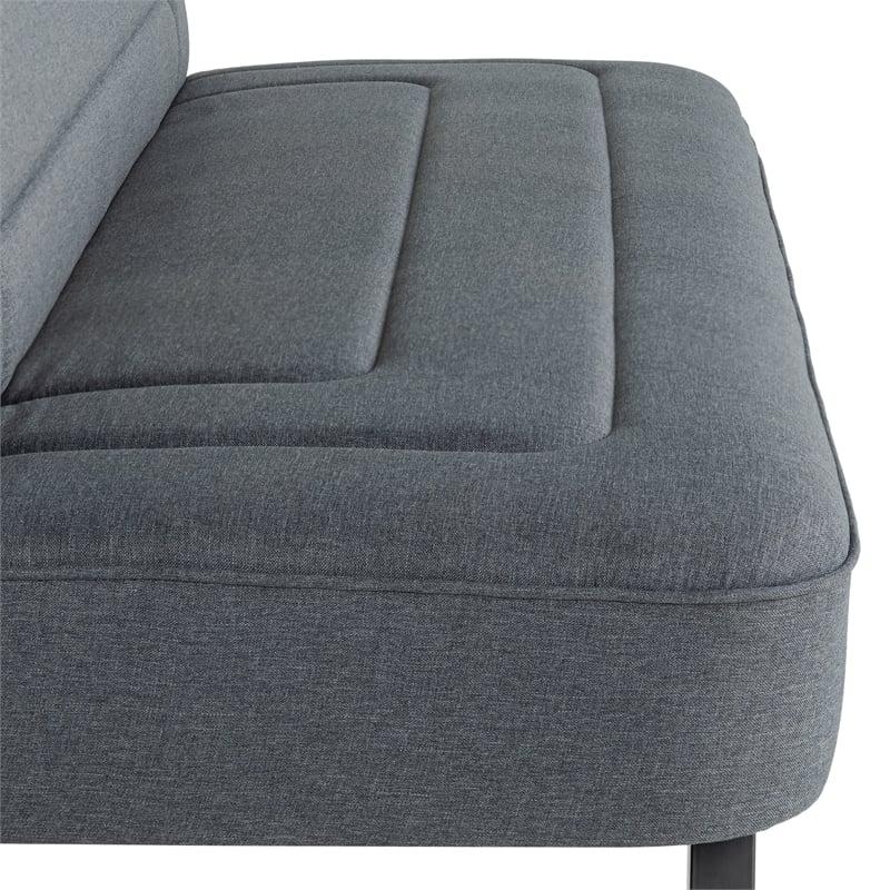 Serta Fenton Convertible Sofa in Charcoal Fabric Upholstery