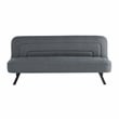 Serta Fenton Convertible Sofa in Charcoal Fabric Upholstery