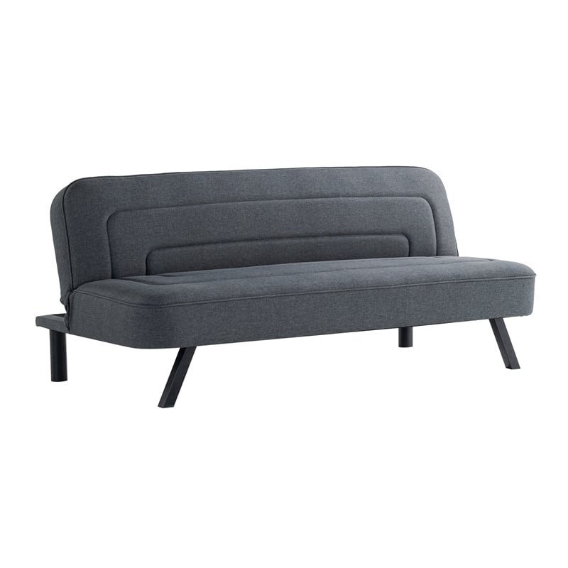 Serta Fenton Convertible Sofa in Charcoal Fabric Upholstery